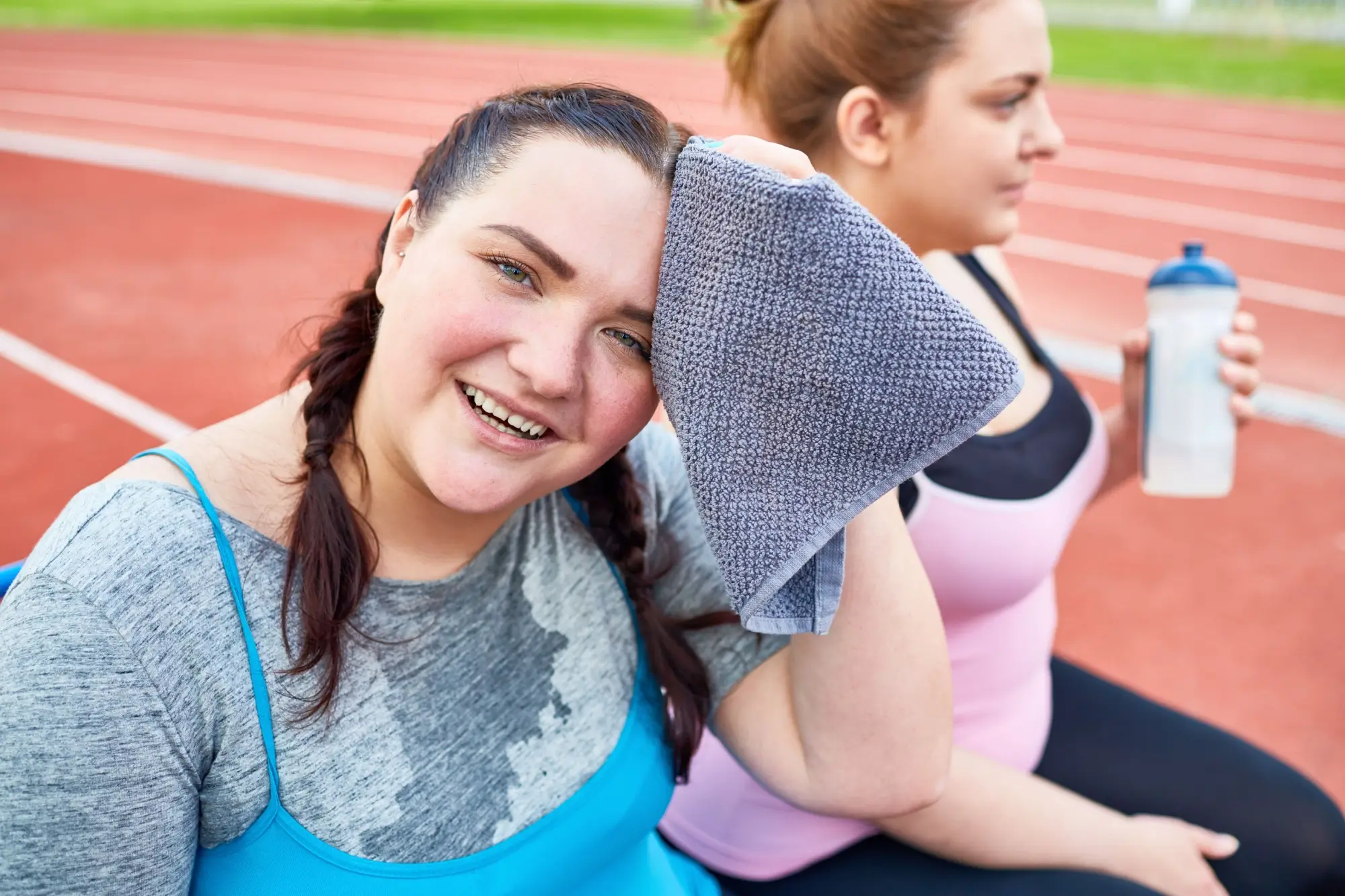 zpocená sportovkyně