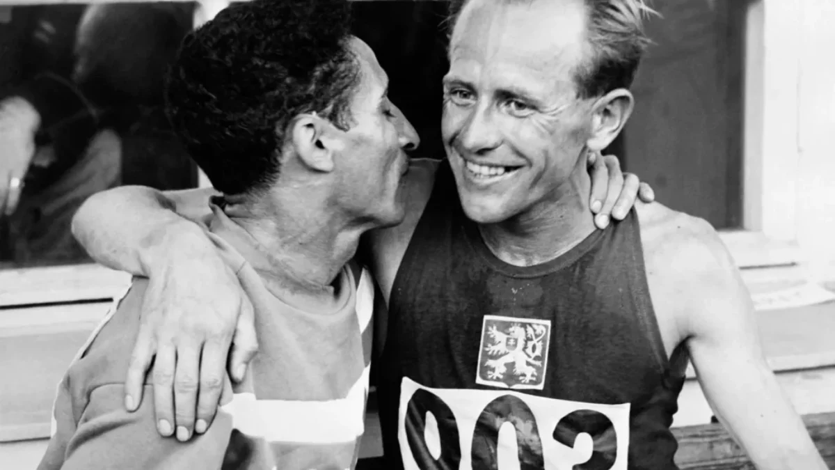 Emil Zátopek na archivní fotografii