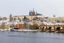zasněžená Praha