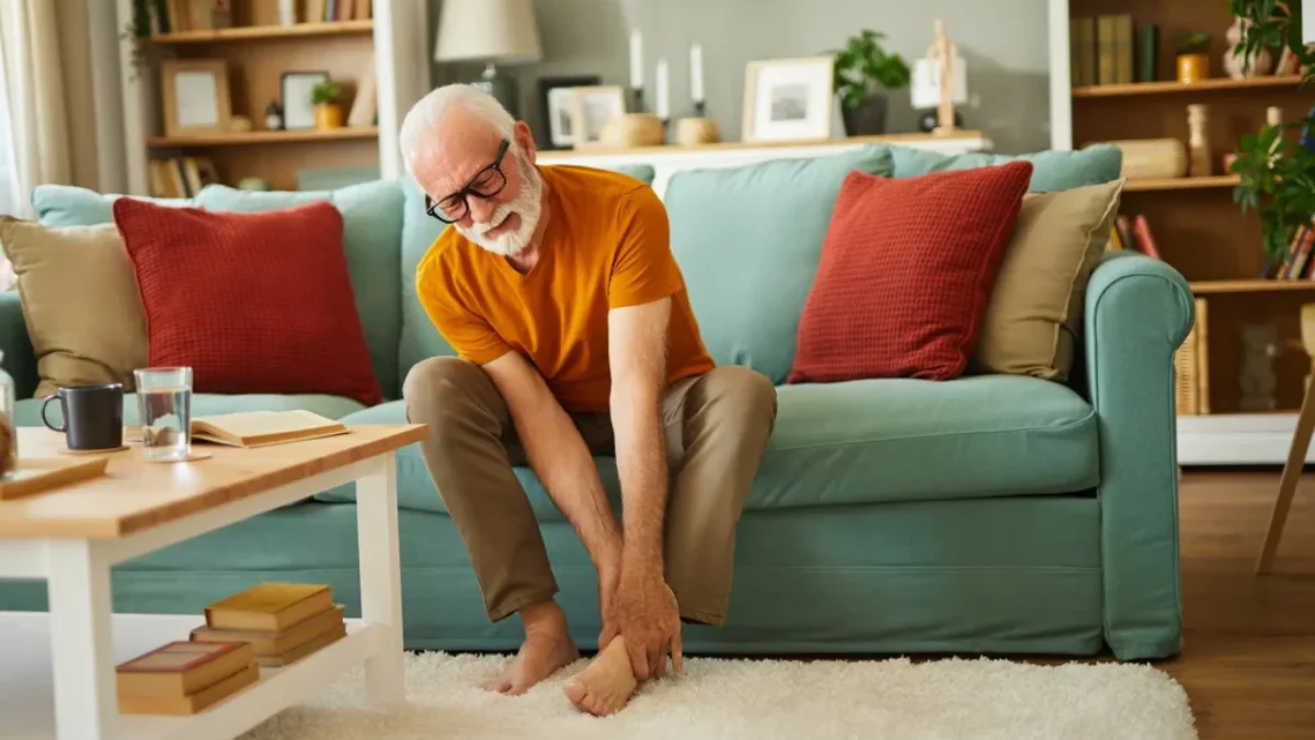 muž si stěžuje na bolest kloubů