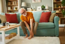 muž si stěžuje na bolest kloubů