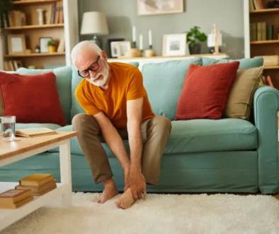 muž si stěžuje na bolest kloubů