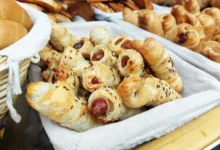 vystavené pečivo v obchodě