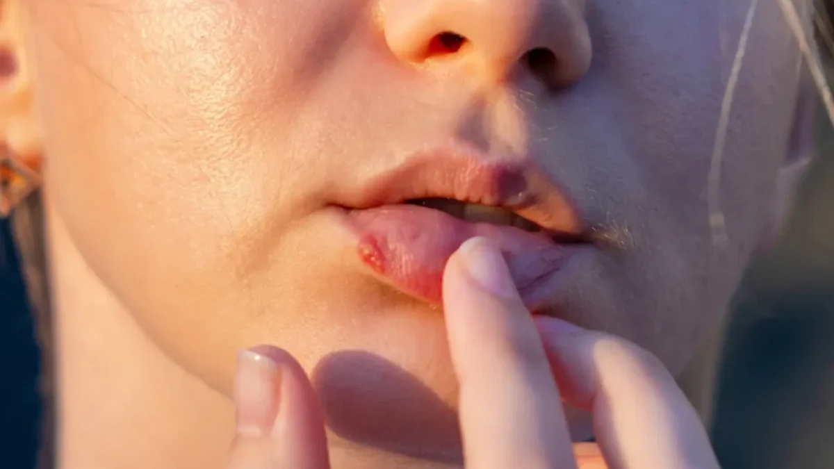Opar je způsoben infekcí virem s názvem Herpes simplex, zkráceně HSV. Zdroj žena má na puse opar